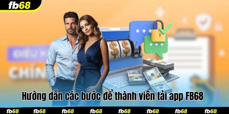 Hướng dẫn các bước để thành viên tải app FB68