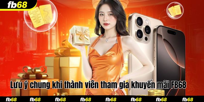 Lưu ý chung khi thành viên tham gia khuyến mãi FB68
