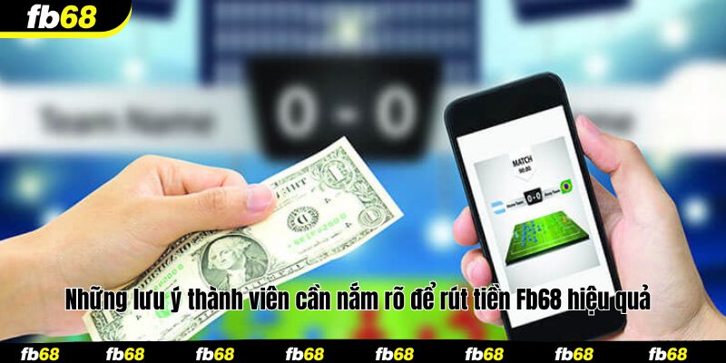 Những lưu ý thành viên cần nắm rõ để rút tiền Fb68 hiệu quả